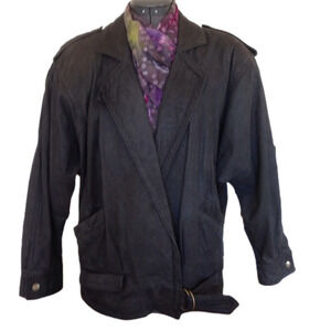 𝅺split End Ltd vintage genuine leather crop jacket.
